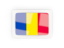 Romania. Rectangular carbon icon. Download icon.