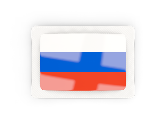 Rectangular carbon icon. Download flag icon of Russia at PNG format
