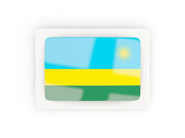 Rectangular carbon icon. Download flag icon of Rwanda at PNG format