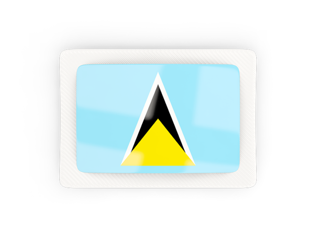 Rectangular carbon icon. Download flag icon of Saint Lucia at PNG format