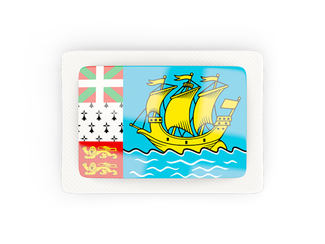 Rectangular carbon icon. Download flag icon of Saint Pierre and Miquelon at PNG format