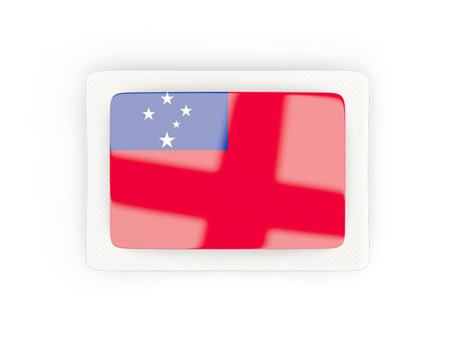 Rectangular carbon icon. Download flag icon of Samoa at PNG format