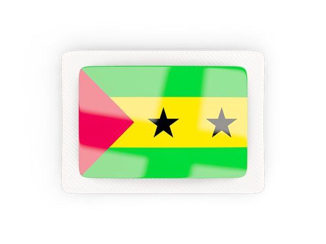 Rectangular carbon icon. Download flag icon of Sao Tome and Principe at PNG format