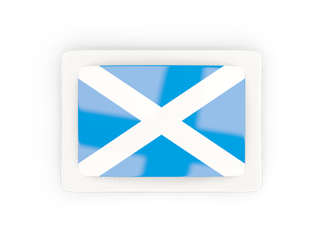 Прямоугольная карбоновая иконка. Скачать флаг. Шотландия