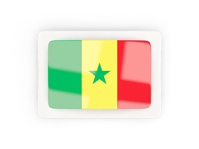 Rectangular carbon icon. Download flag icon of Senegal at PNG format