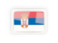 Serbia. Rectangular carbon icon. Download icon.