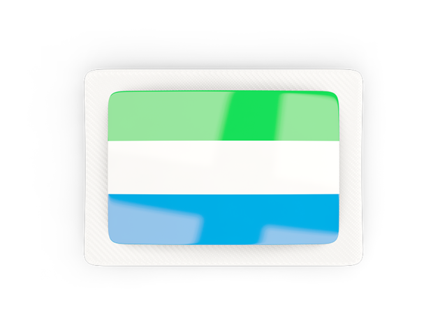 Rectangular carbon icon. Download flag icon of Sierra Leone at PNG format
