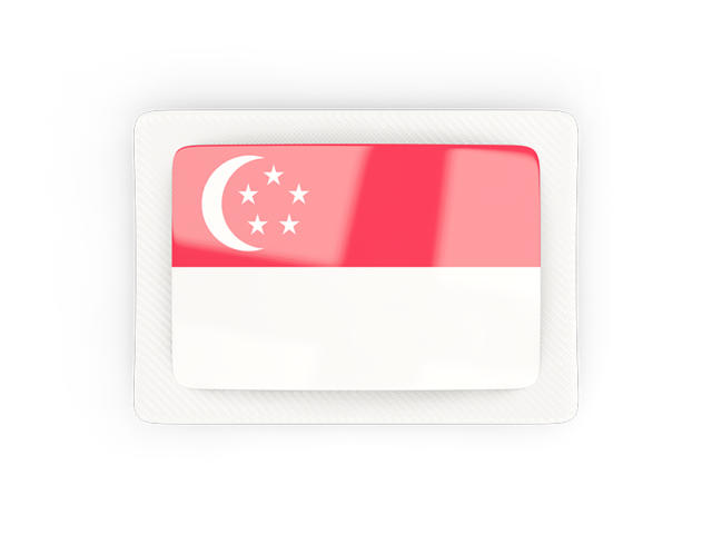 Прямоугольная карбоновая иконка. Скачать флаг. Сингапур
