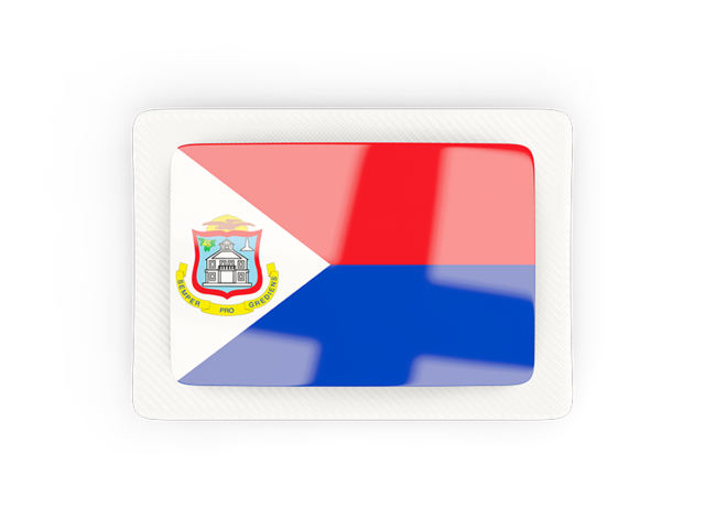 Rectangular carbon icon. Download flag icon of Sint Maarten at PNG format