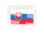 Slovakia. Rectangular carbon icon. Download icon.