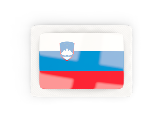 Rectangular carbon icon. Download flag icon of Slovenia at PNG format