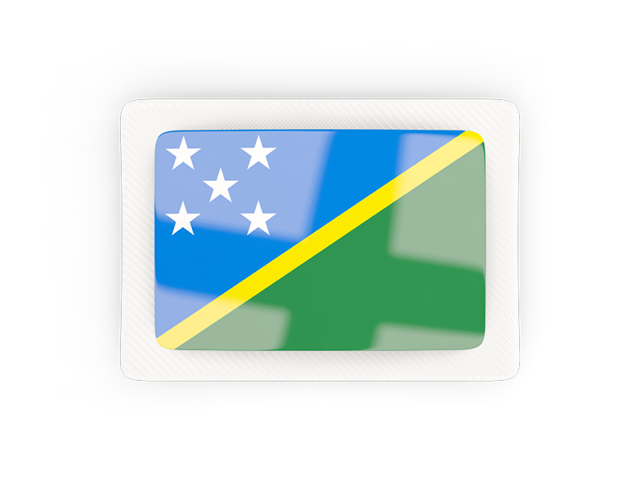 Прямоугольная карбоновая иконка. Скачать флаг. Соломоновы Острова