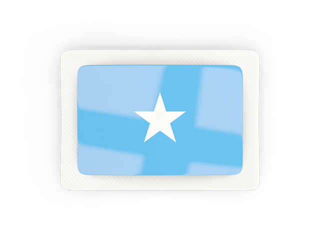Прямоугольная карбоновая иконка. Скачать флаг. Сомали