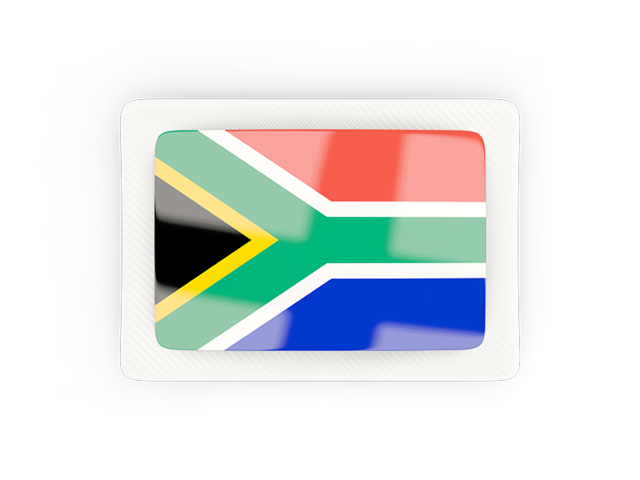 Rectangular carbon icon. Download flag icon of South Africa at PNG format