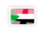 Sudan. Rectangular carbon icon. Download icon.