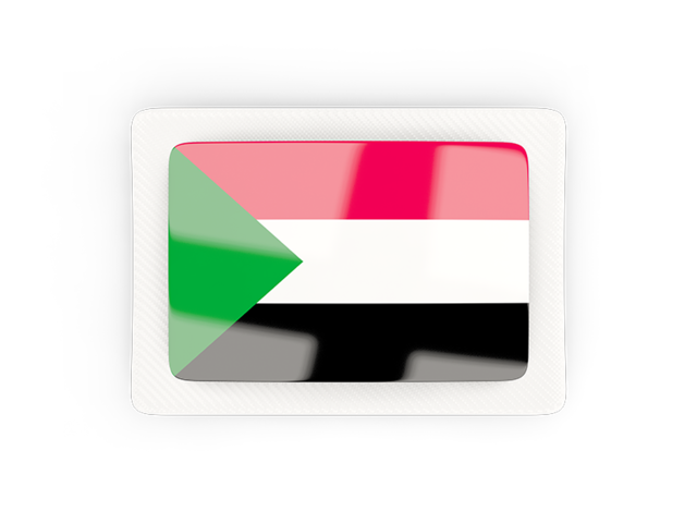 Rectangular carbon icon. Download flag icon of Sudan at PNG format