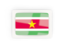 Suriname. Rectangular carbon icon. Download icon.