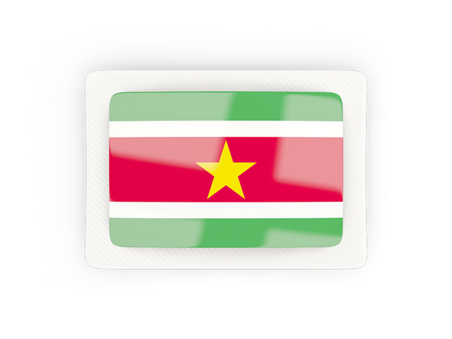 Rectangular carbon icon. Download flag icon of Suriname at PNG format