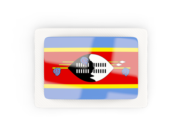 Rectangular carbon icon. Download flag icon of Swaziland at PNG format