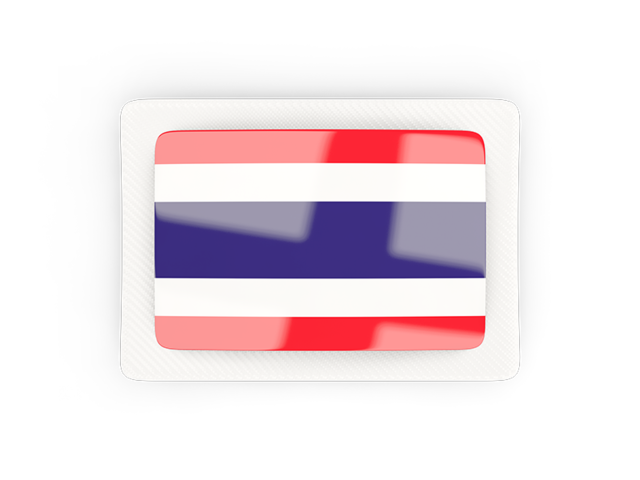 Прямоугольная карбоновая иконка. Скачать флаг. Таиланд