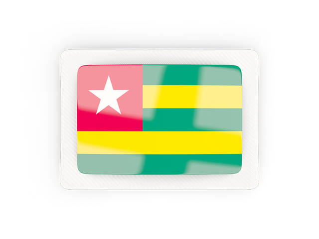 Rectangular carbon icon. Download flag icon of Togo at PNG format