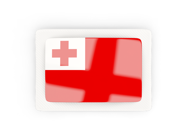 Rectangular carbon icon. Download flag icon of Tonga at PNG format