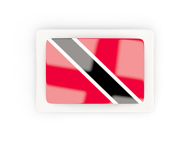 Прямоугольная карбоновая иконка. Скачать флаг. Тринидад и Тобаго