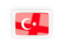 Turkey. Rectangular carbon icon. Download icon.