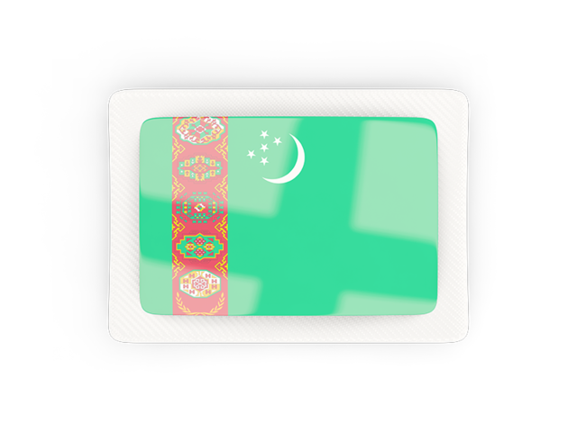 Rectangular carbon icon. Download flag icon of Turkmenistan at PNG format