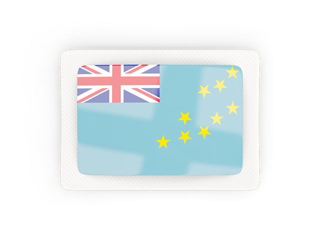 Rectangular carbon icon. Download flag icon of Tuvalu at PNG format