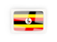 Uganda. Rectangular carbon icon. Download icon.