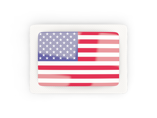 Rectangular carbon icon. Download flag icon of United States of America at PNG format