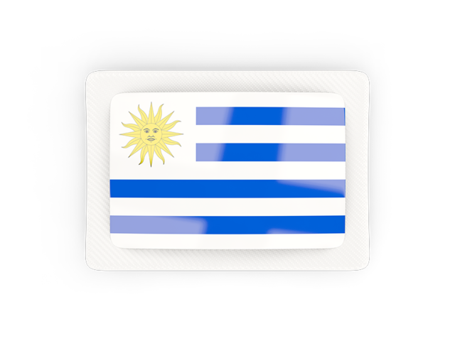 Rectangular carbon icon. Download flag icon of Uruguay at PNG format