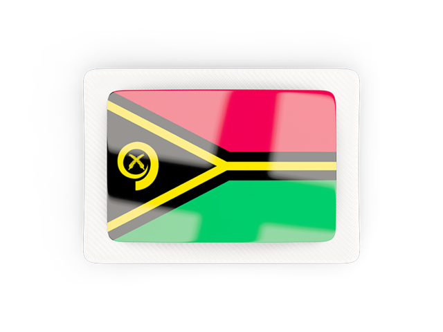 Rectangular carbon icon. Download flag icon of Vanuatu at PNG format