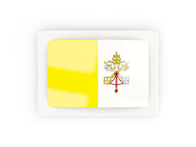 Rectangular carbon icon. Download flag icon of Vatican City at PNG format