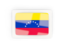 Venezuela. Rectangular carbon icon. Download icon.