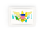Virgin Islands of the United States. Rectangular carbon icon. Download icon.
