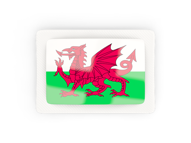Rectangular carbon icon. Download flag icon of Wales at PNG format