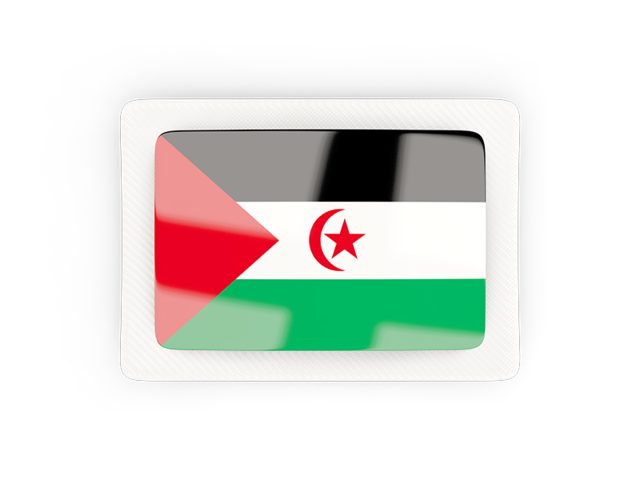 Rectangular carbon icon. Download flag icon of Western Sahara at PNG format