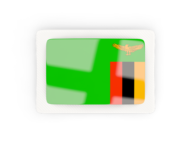 Rectangular carbon icon. Download flag icon of Zambia at PNG format