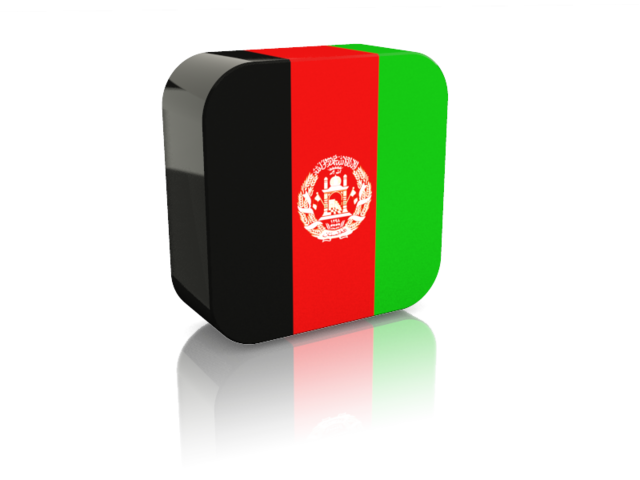 Прямоугольная иконка. Скачать флаг. Афганистан