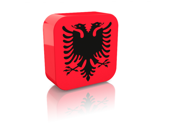 Rectangular icon. Download flag icon of Albania at PNG format