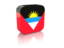Antigua and Barbuda. Rectangular icon. Download icon.