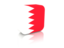 Bahrain. Rectangular icon. Download icon.