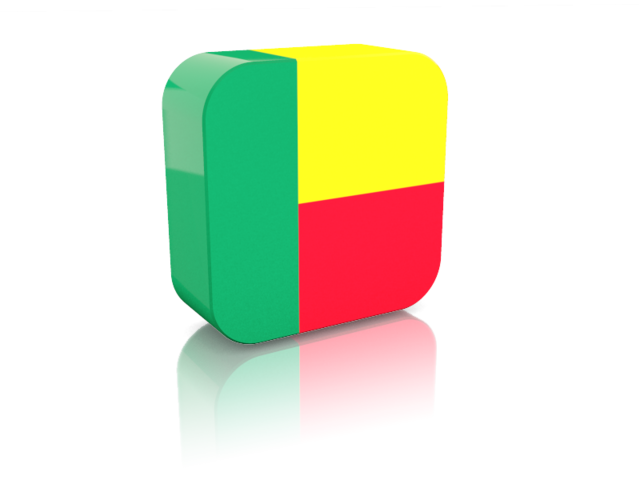 Rectangular icon. Download flag icon of Benin at PNG format