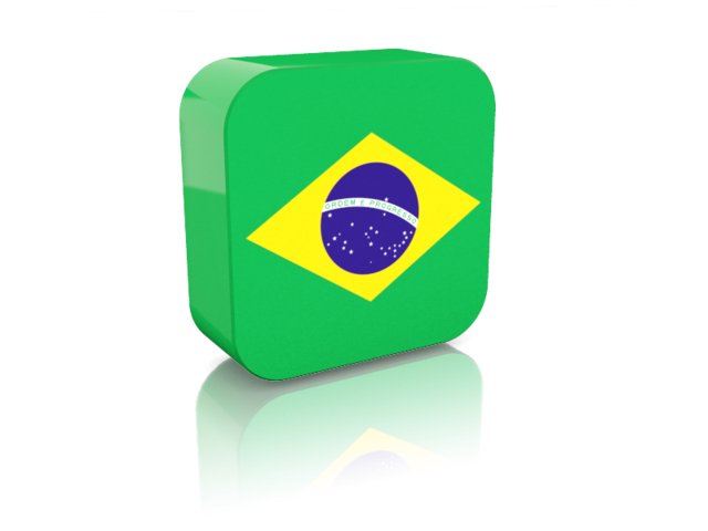 Прямоугольная иконка. Скачать флаг. Бразилия