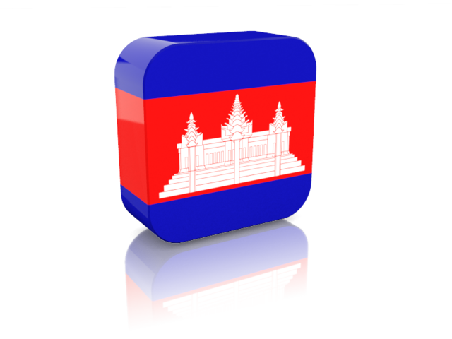 Rectangular icon. Download flag icon of Cambodia at PNG format