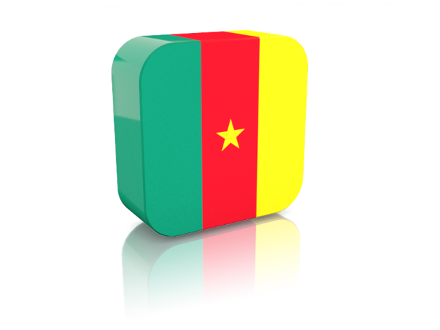 Rectangular icon. Download flag icon of Cameroon at PNG format