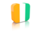 Cote d'Ivoire. Rectangular icon. Download icon.
