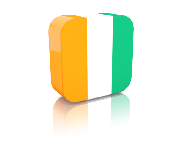 Rectangular icon. Download flag icon of Cote d'Ivoire at PNG format